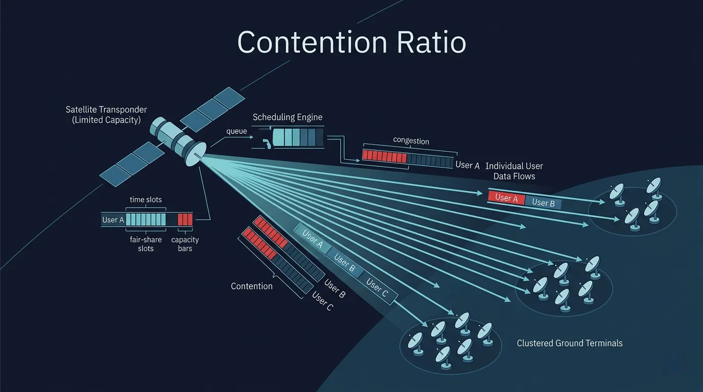 Satellite Contention Ratio Explained: What Shared Capacity Really Means for Performance Satellite Contention Ratio Explained: What Shared Capacity Really Means for Performance